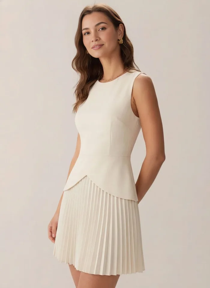 Apricot A-Line Skater Mini Dress
